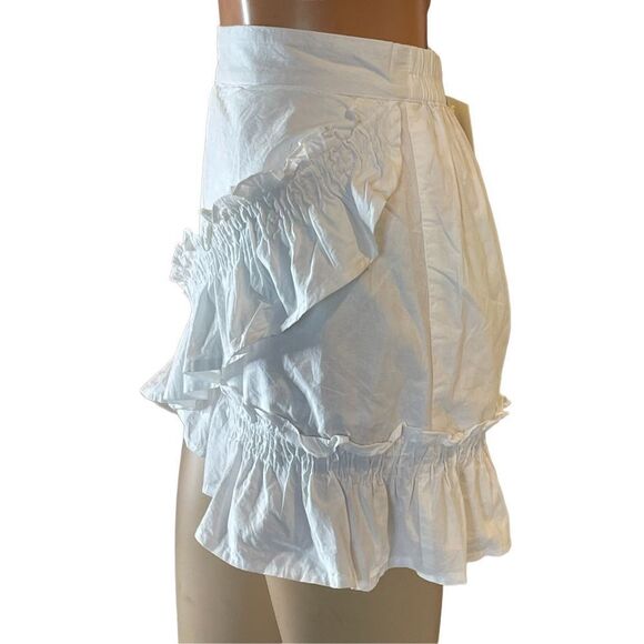 Sim & Sam White Ruffle  Mini With Slip Sewn In. Size Small - - Picture 3 of 7